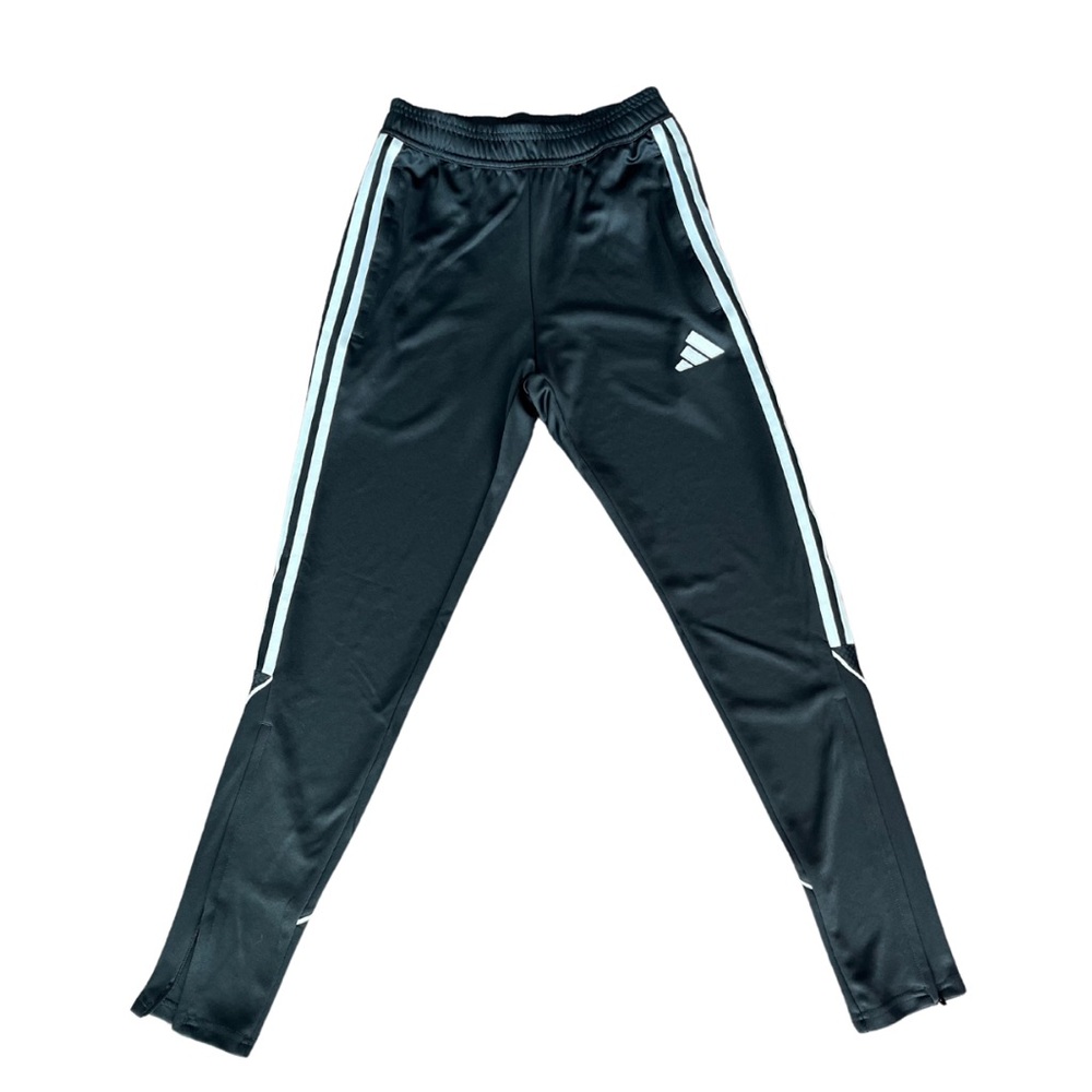 NWT ADIDAS || JOGGERS WITH ZIPPABLE ANKLES || BLACK WHITE || SIZE XS
